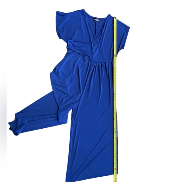 Bella Flore Blue Wide Leg Jumpsuit Women’s size Large - Picture 11 of 11